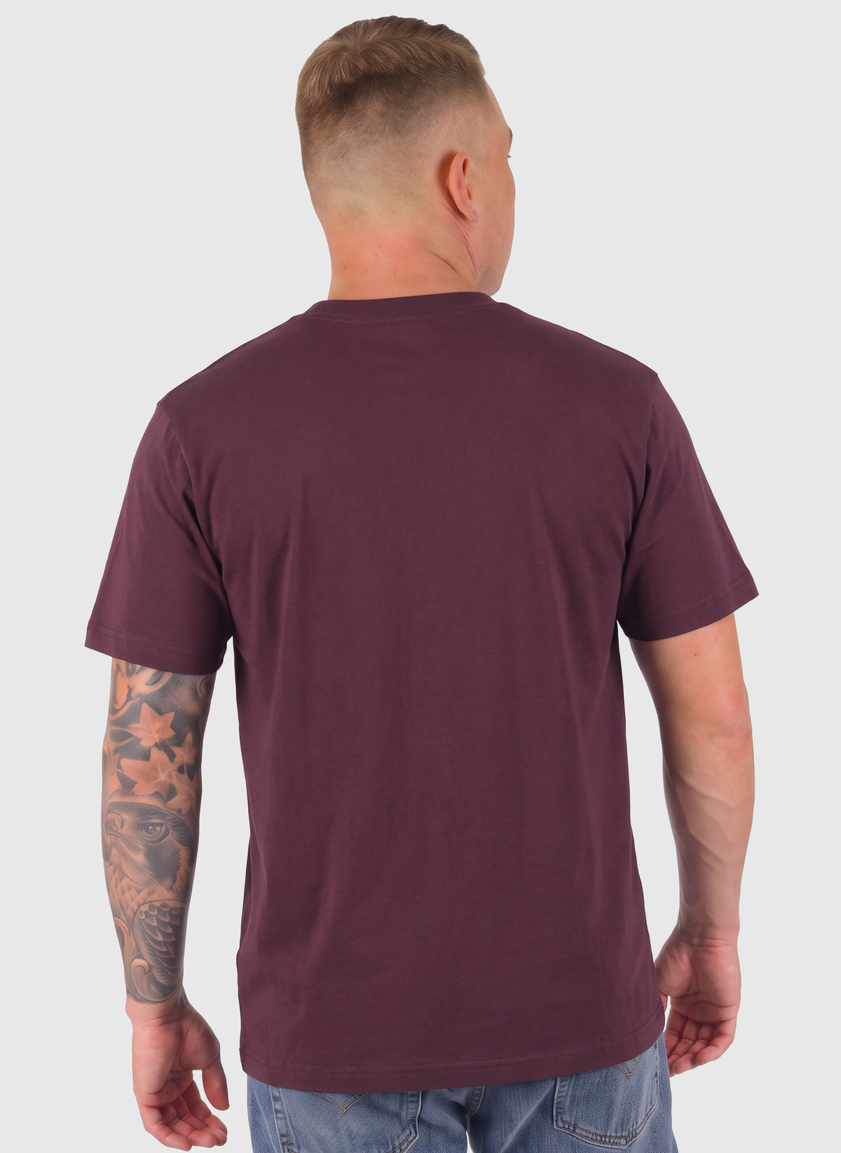Athletics Flocked Logo T-Shirt - Bordeaux
