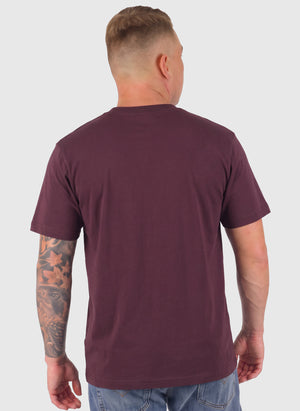 Athletics Flocked Logo T-Shirt - Bordeaux