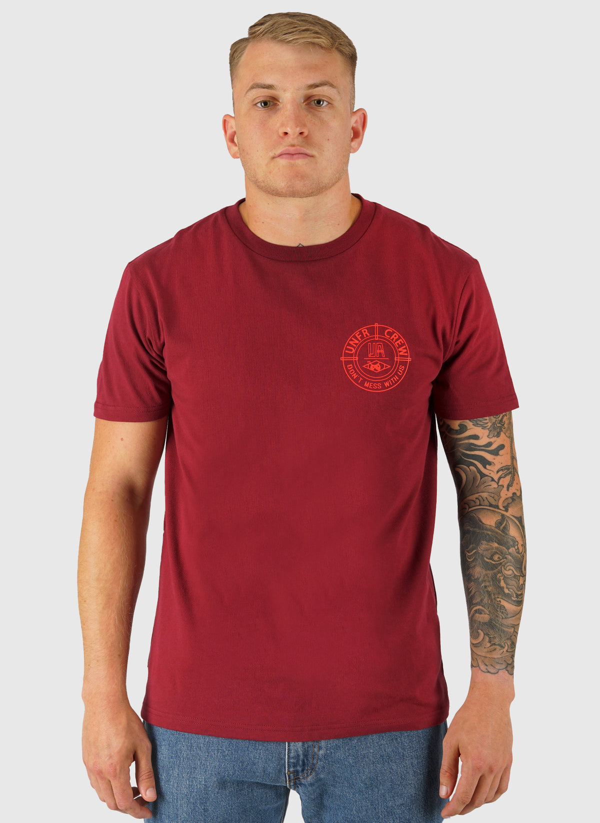 DMWU BP T-Shirt - Burgundy/Red