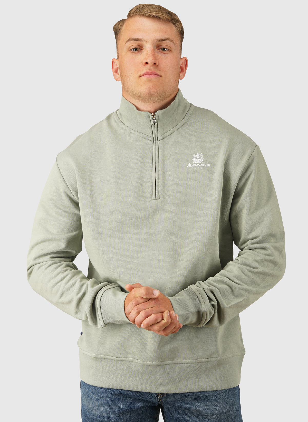 Half Zip Mock Neck - Salvia