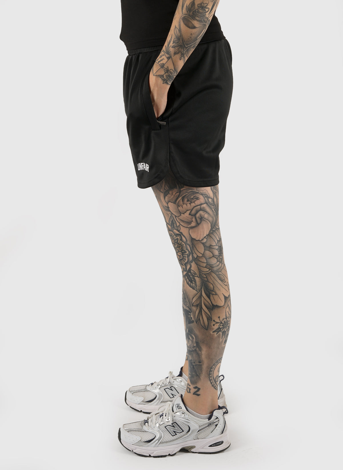 Unfair Womens Curved Shorts - Black