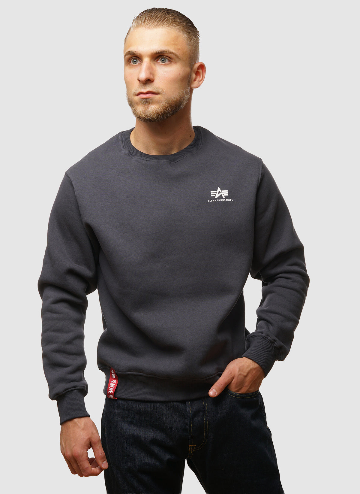 Basic Small Logo Sweatshirt - Navy