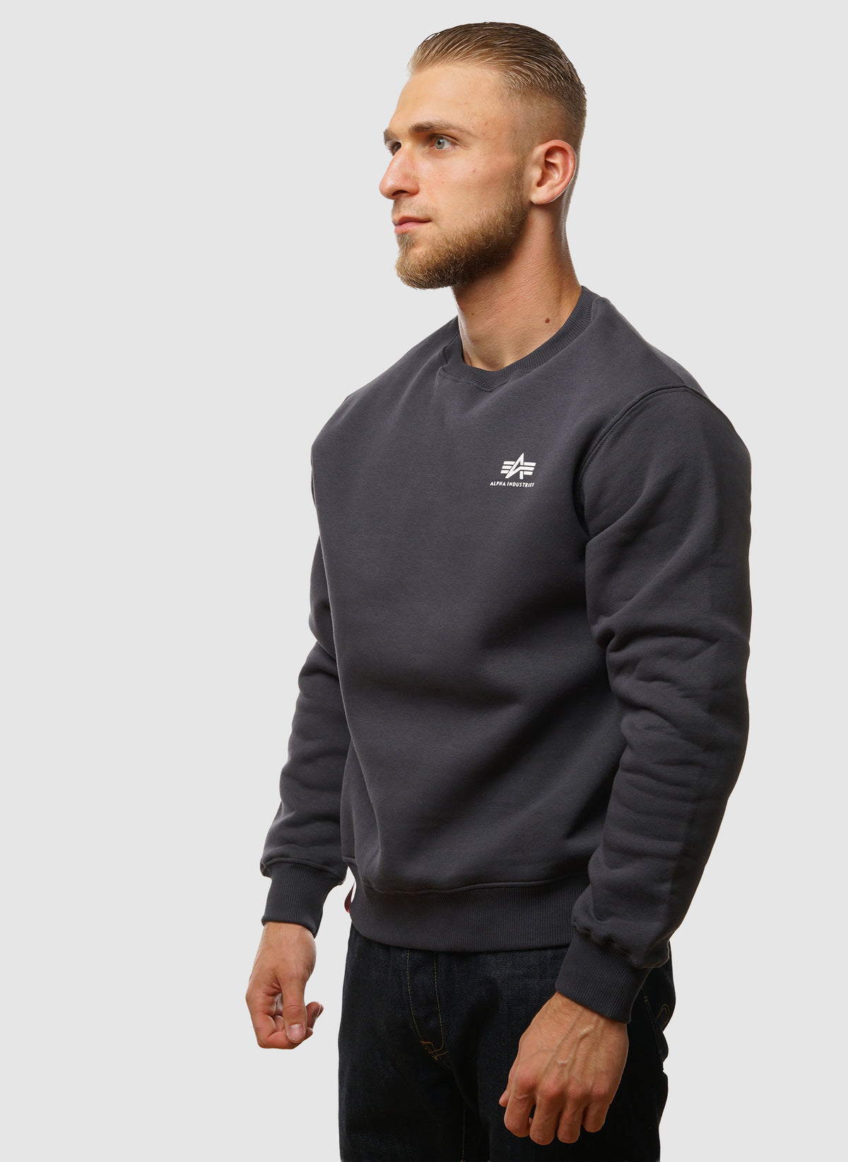 Basic Small Logo Sweatshirt - Navy
