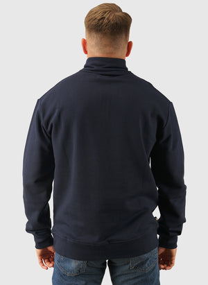Half Zip Mock Neck - Navy