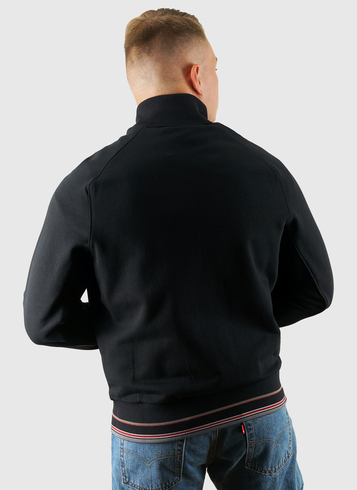 Tipped Track Jacket - Jet Black