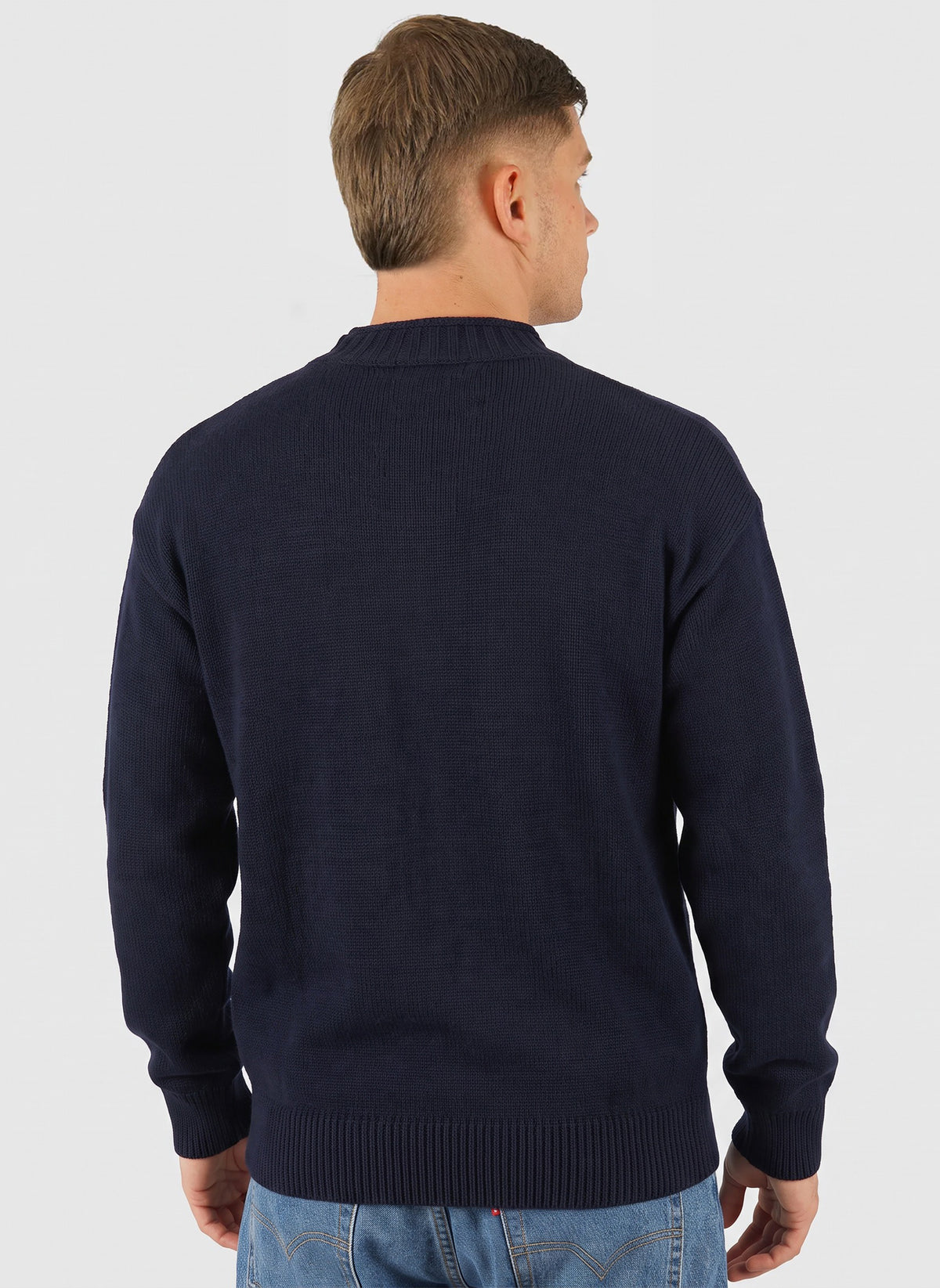 Sagvatnet Wool Roll Neck Sweater - Dark Navy