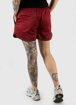Unfair Womens Curved Shorts - Burgundy