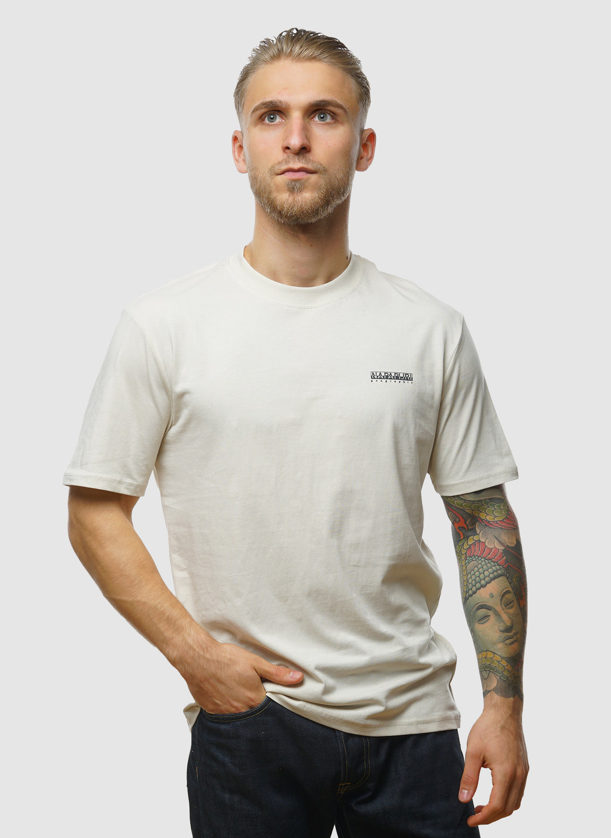S-Small Box T-Shirt - Beige Dimity