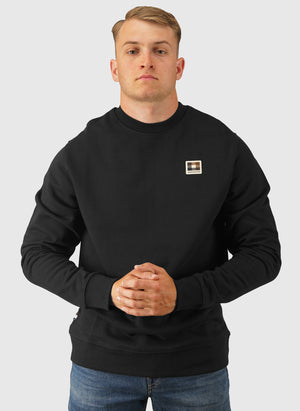Badge Crewneck Sweatshirt - Black