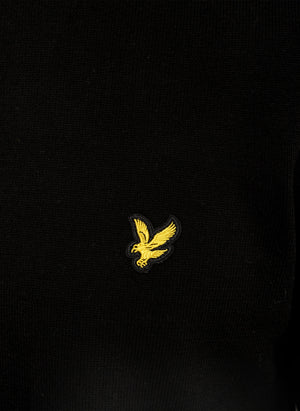 Cotton Crew Neck Jumper - Jet Black