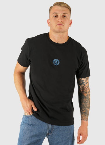 DMWU Pin T-Shirt - Black/Skyblue