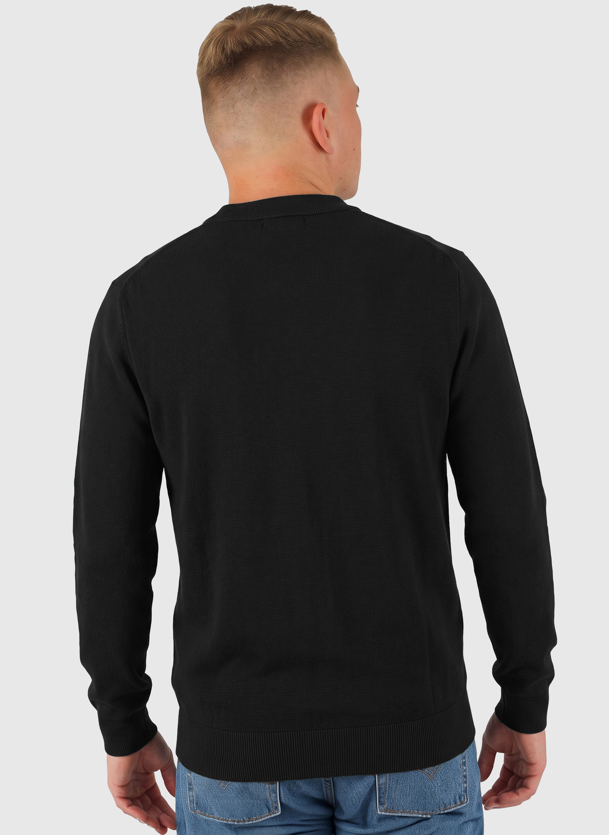 Polo Sweatshirt - Black
