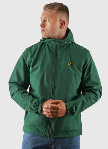 Zip Through Hooded Jacket - Clover Green