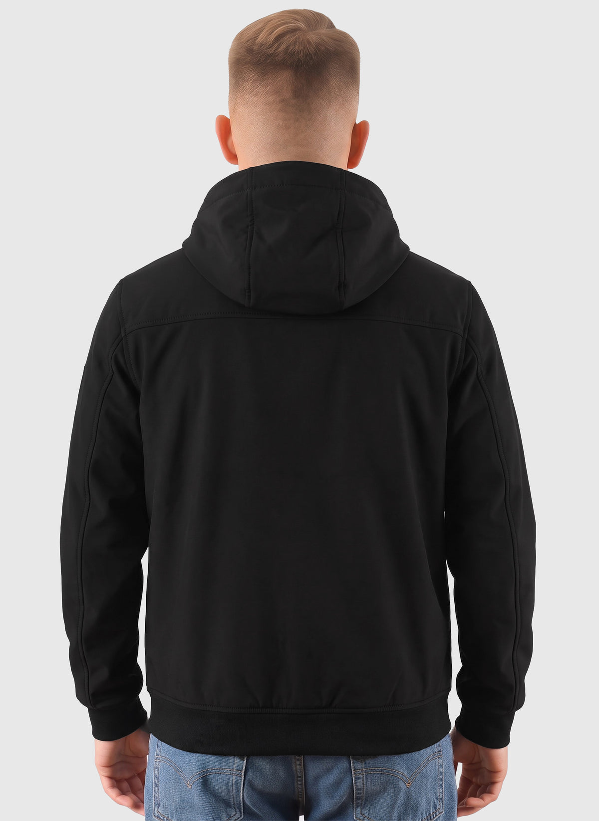 Fleece Back Softshell Jacket - Jet Black