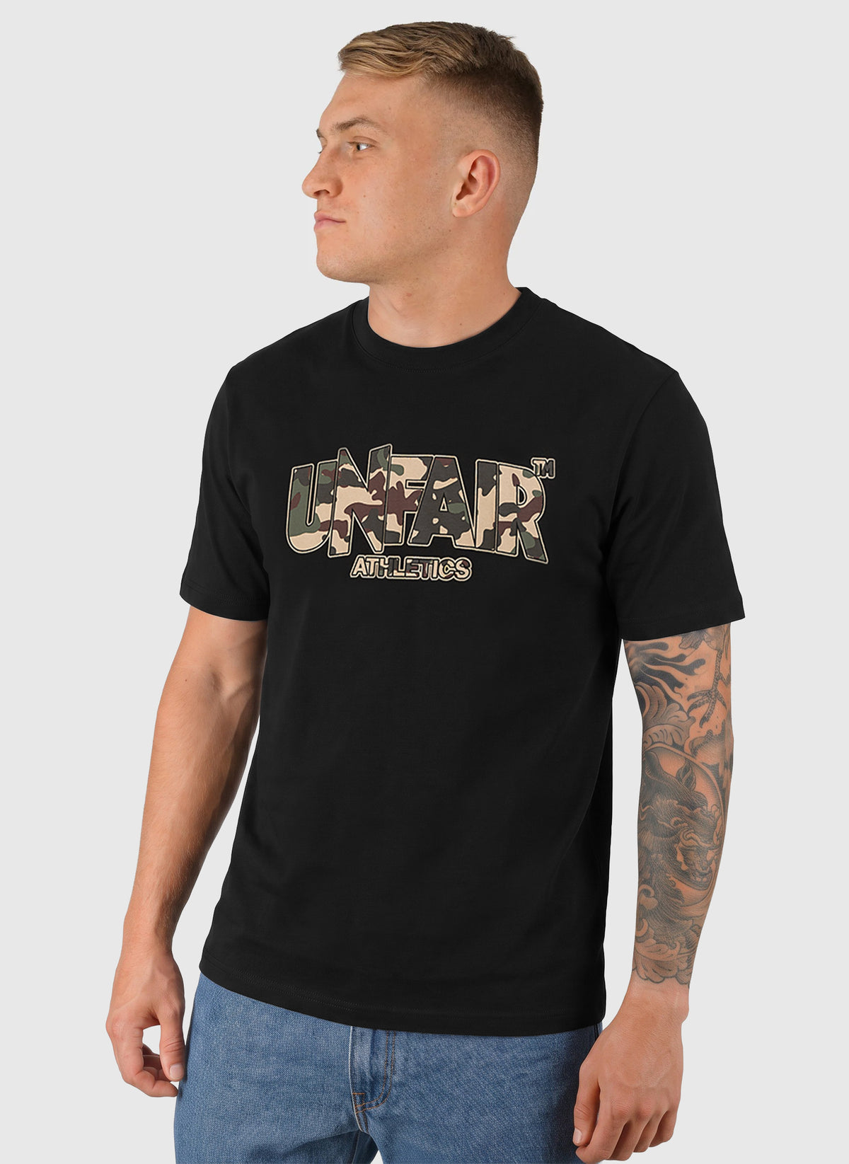 Classic Label Disruptive Camo T-Shirt - Black