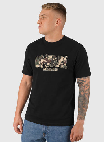 Classic Label Disruptive Camo T-Shirt - Black