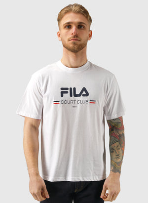 Doccia Logo Graphic T-Shirt- Bright White