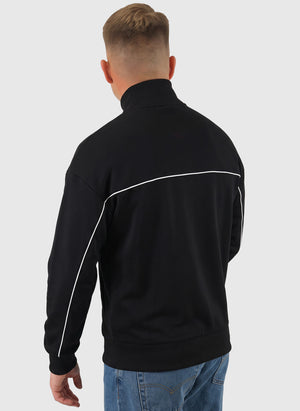 Piqué Zipped Sweatshirt - Black