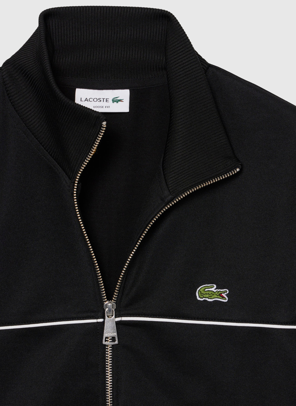 Piqué Zipped Sweatshirt - Black