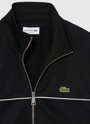 Piqué Zipped Sweatshirt - Black