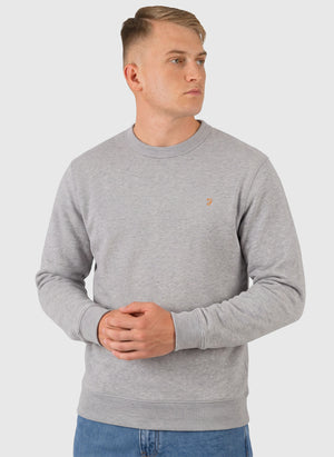 Hemming Crew Sweatshirt - Light Grey Marl