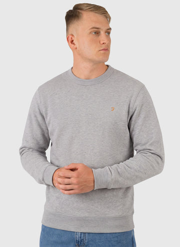 Hemming Crew Sweatshirt - Light Grey Marl