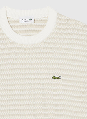 Crewneck Sweatshirt - Beige/Hellgrau/Weiß