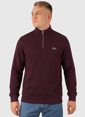 Half Zip Cotton Sweatshirt - Oxalis