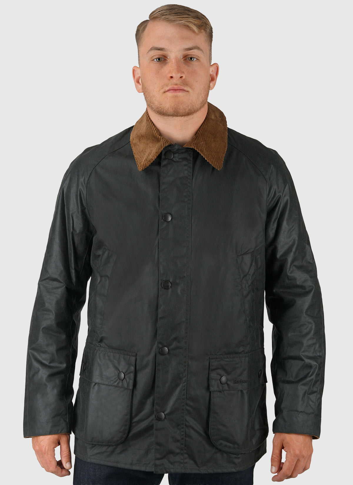 Festive Ashby Wax Jacket - Sage/Evergreen