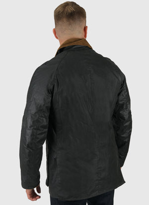 Festive Ashby Wax Jacket - Sage/Evergreen