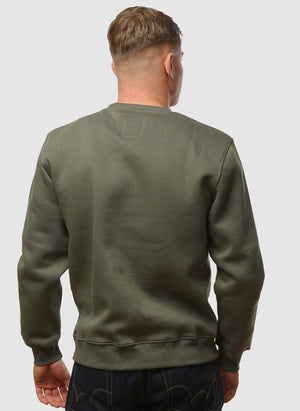 Basic Small Logo Sweatshirt - Dark Olive