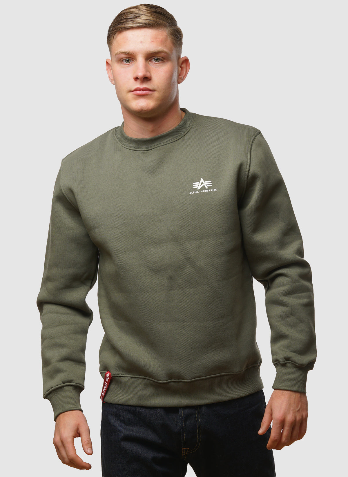 Basic Small Logo Sweatshirt - Dark Olive