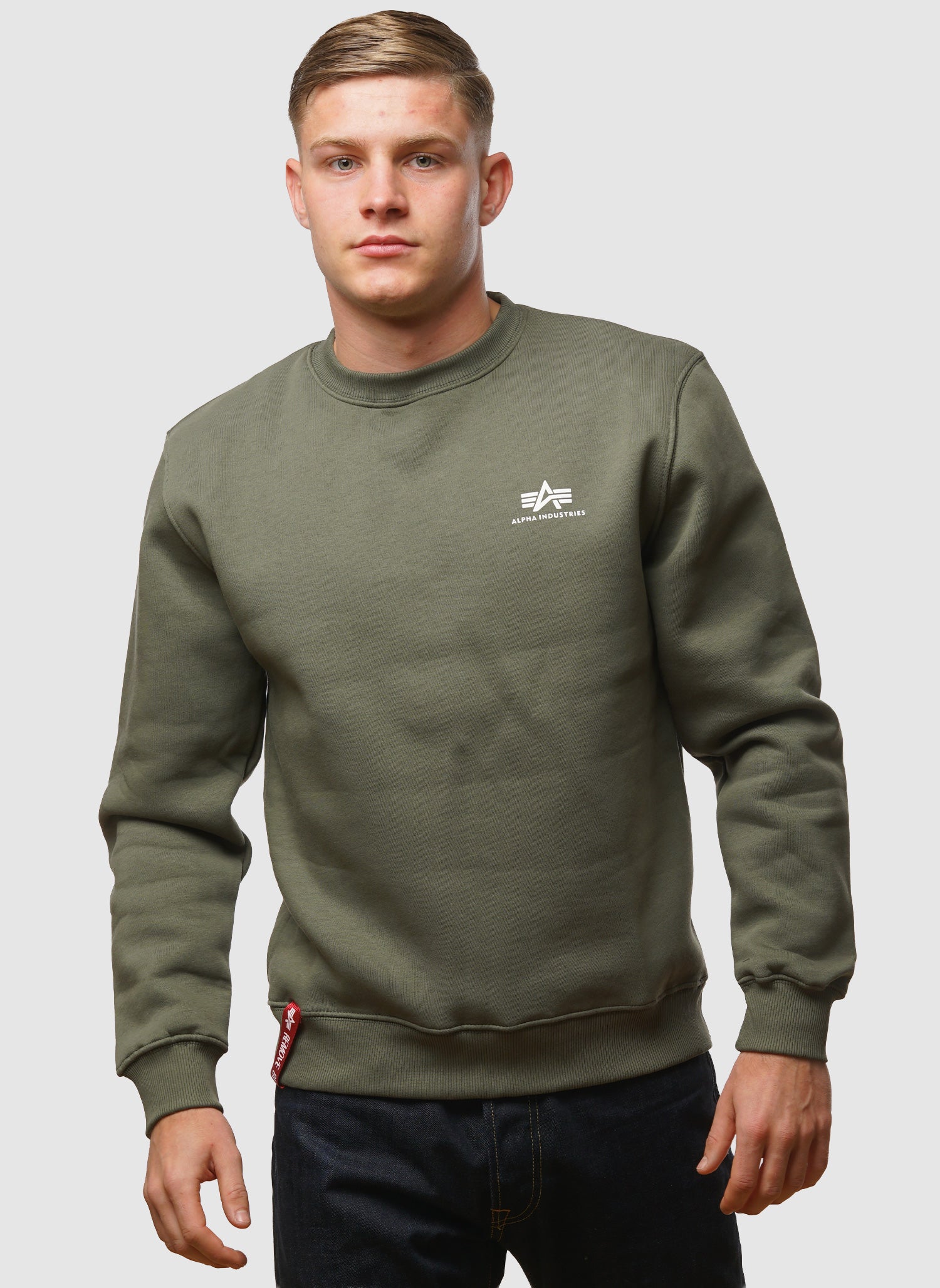 Basic Small Logo Sweatshirt - Dark Olive