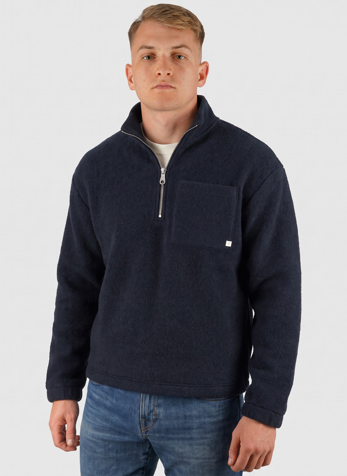 Howard 1/4 Zip Swetshirt - True Navy