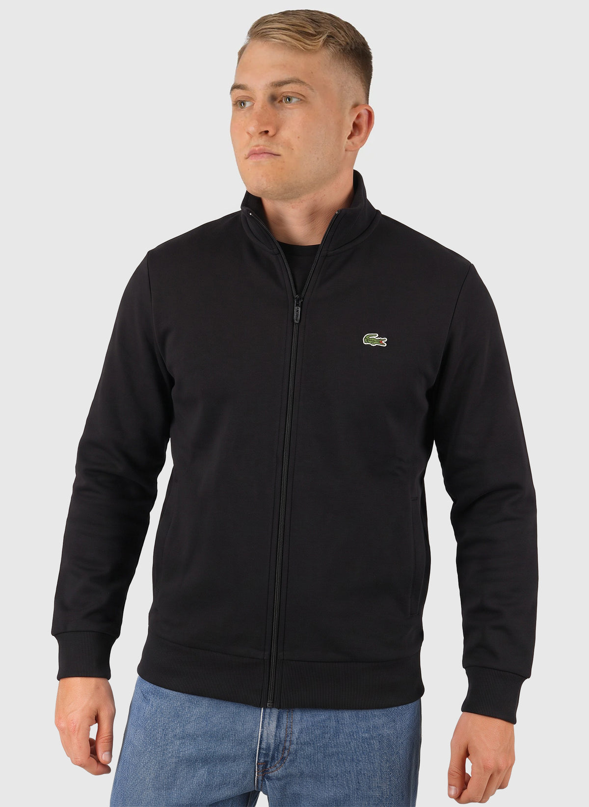 Fleece Zipped Sweatshirt - Black
