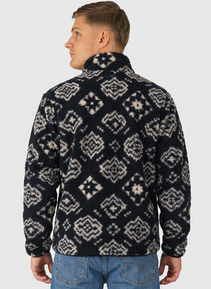 Rugged Ridge High Pile Half Zip - Black Checked