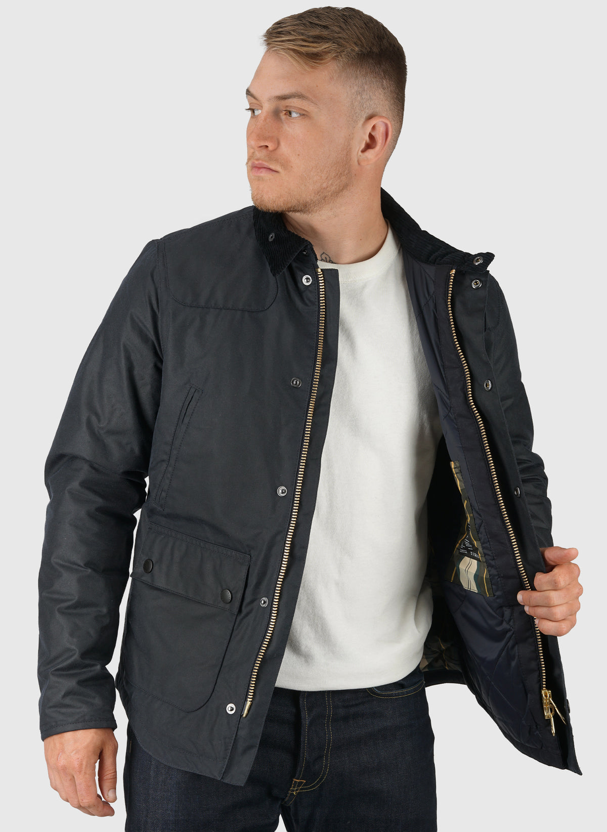 Reelin Wax Jacket - Navy