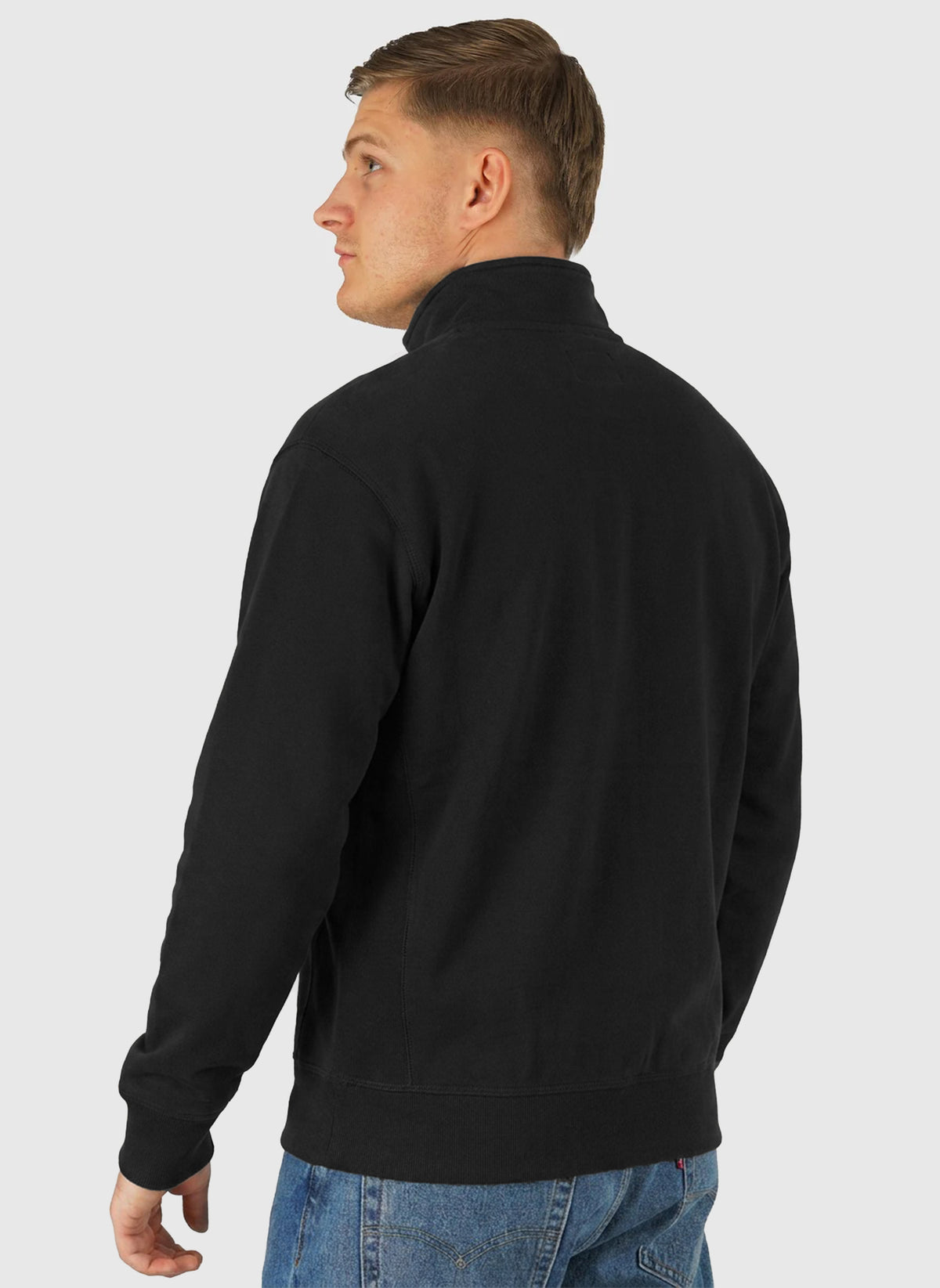 Half Zip American Script Sweatshirt - Black