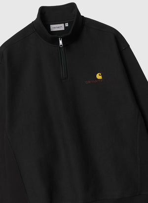 Half Zip American Script Sweatshirt - Black