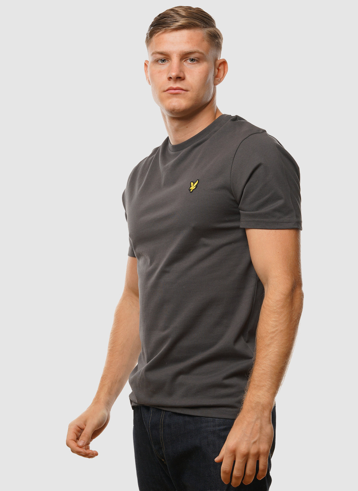 Plain T-Shirt - Gunmetal