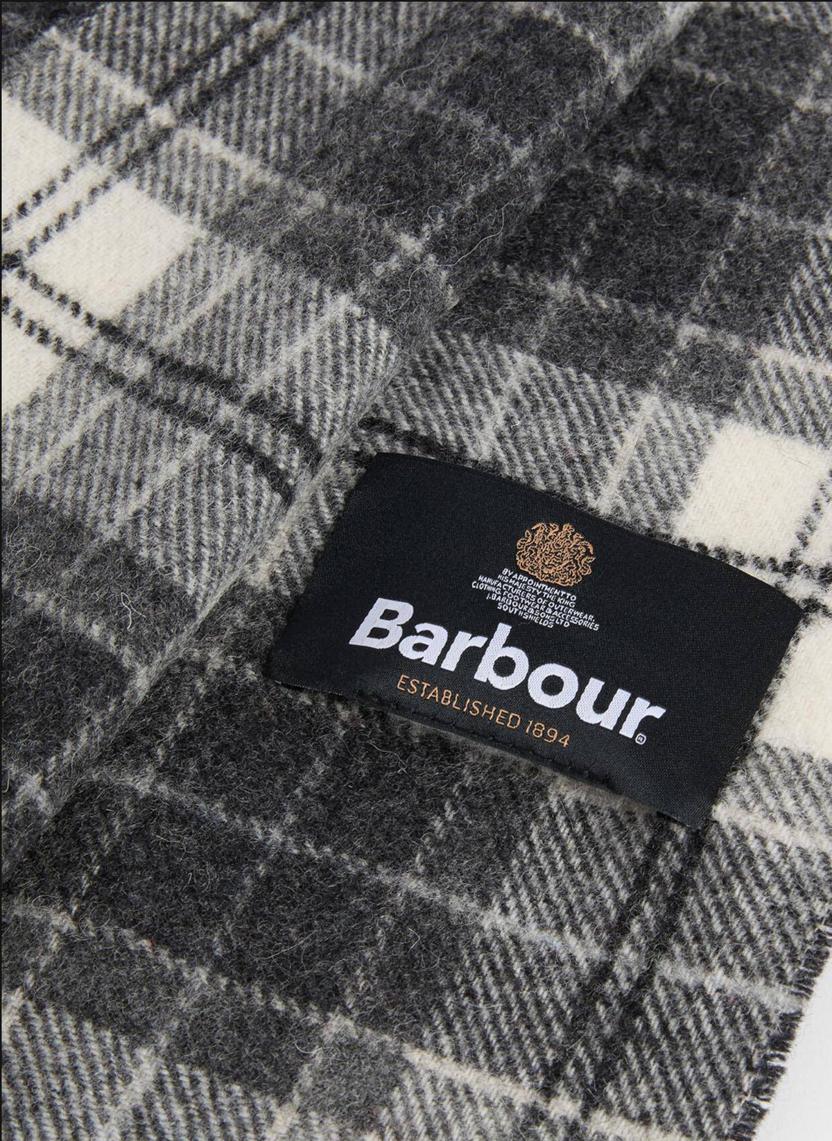 Tartan Lambswool Schal - Monochrome Tartan