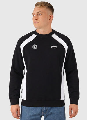 Two Side Panel Crewneck - Black