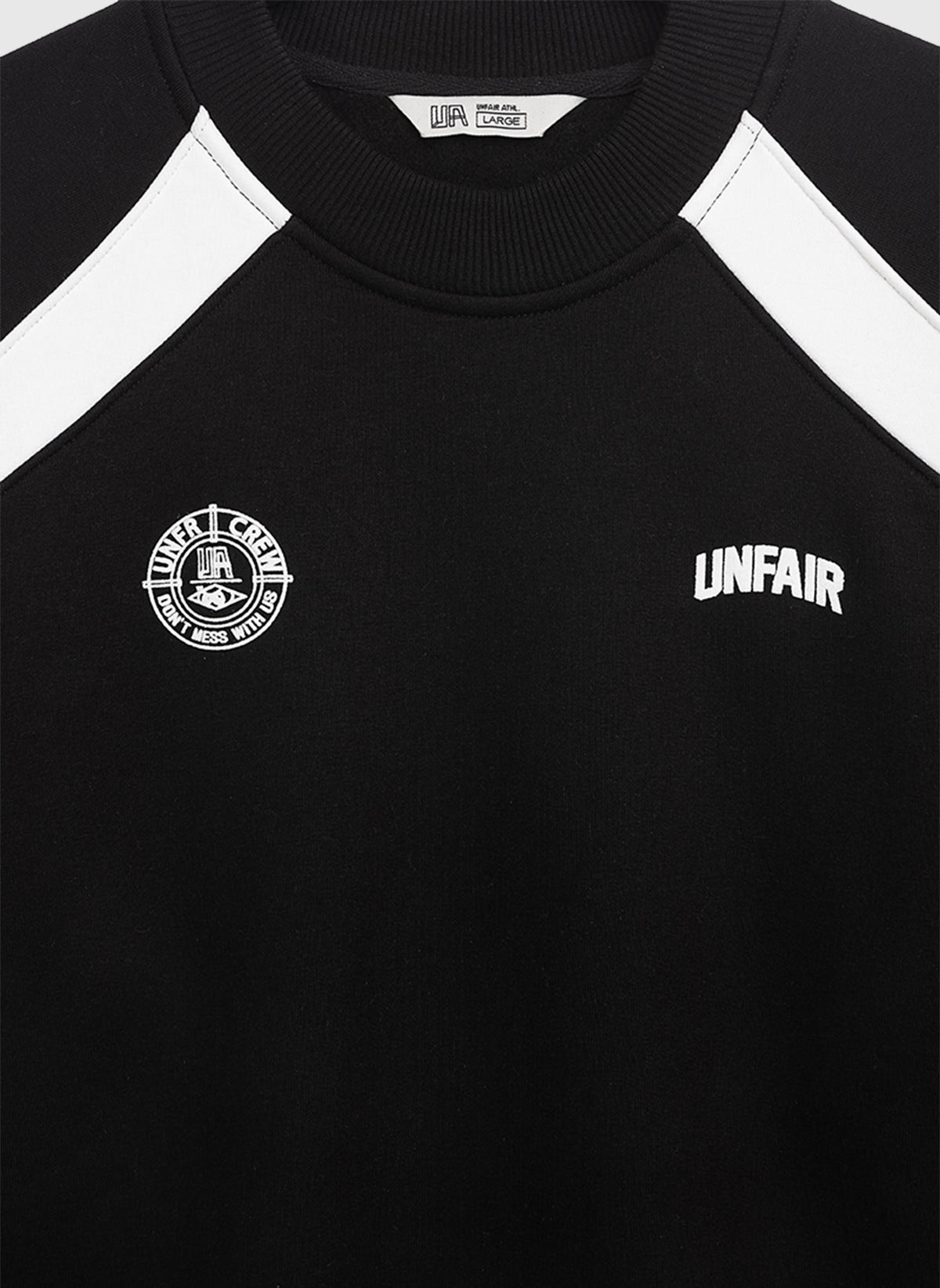 Two Side Panel Crewneck - Black