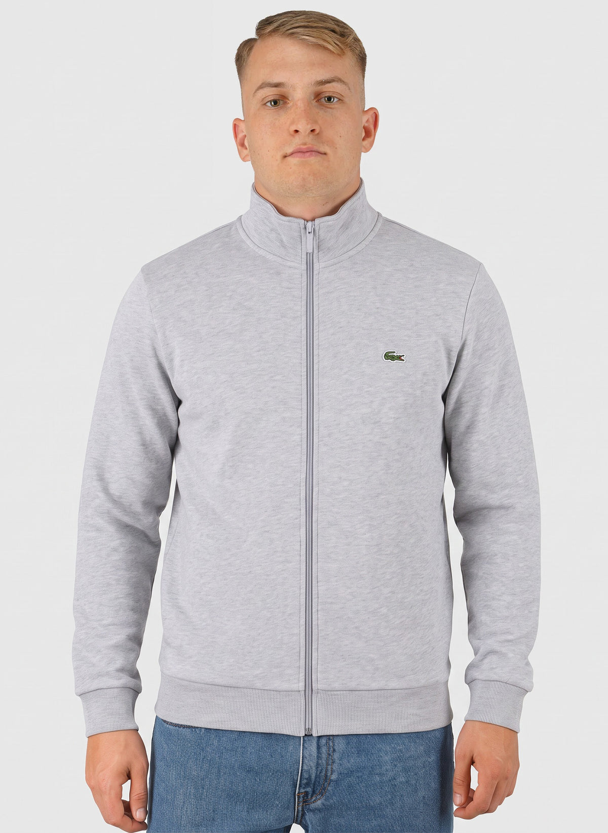 Fleece Zipped Sweatshirt - Silver Shine