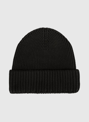 Stamp Knit Beanie - Black