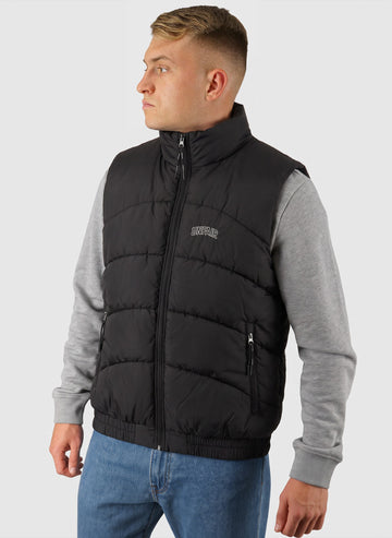 Curved Padded Vest - Black