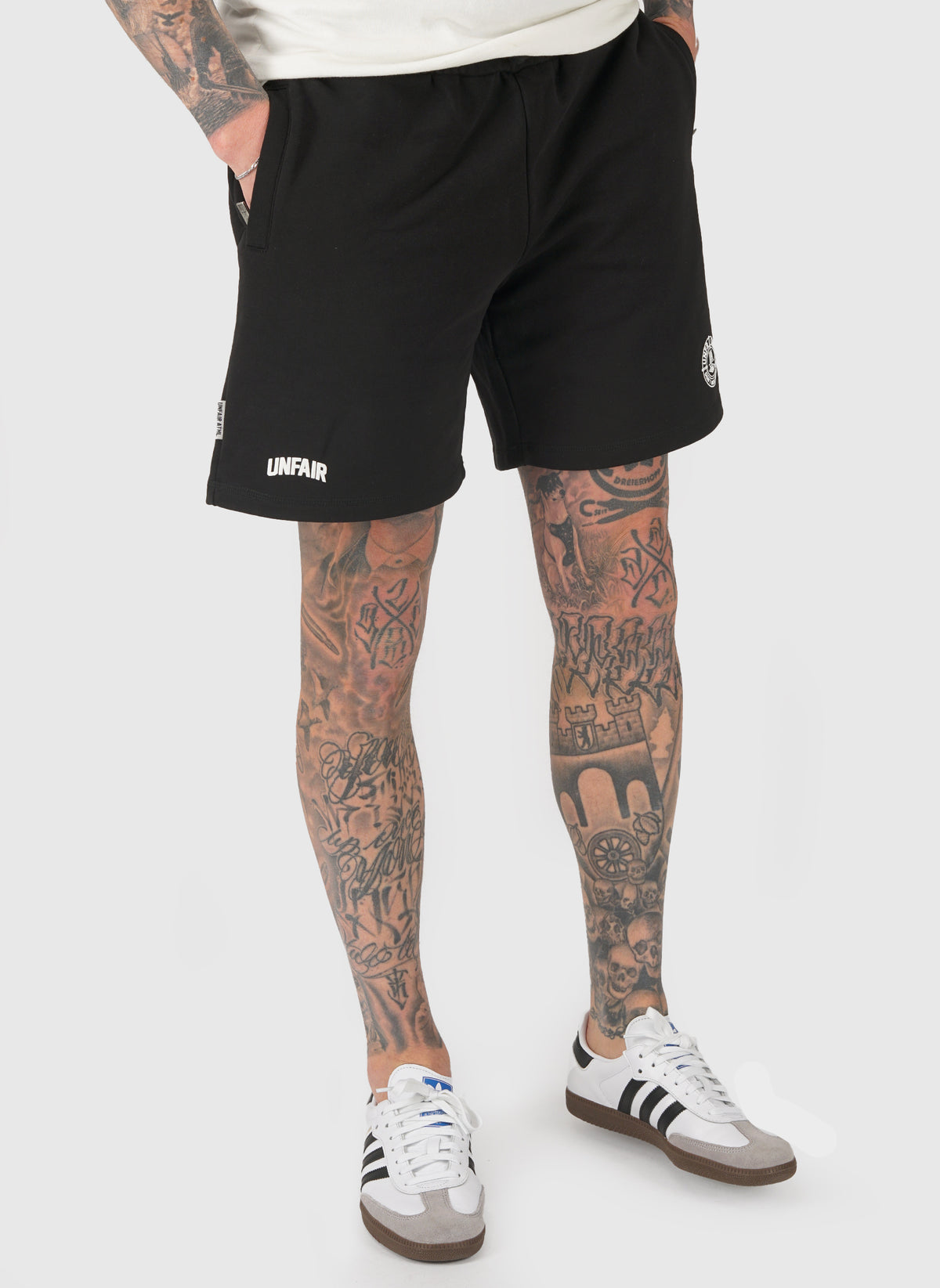 Two Side Logo Shorts - Black