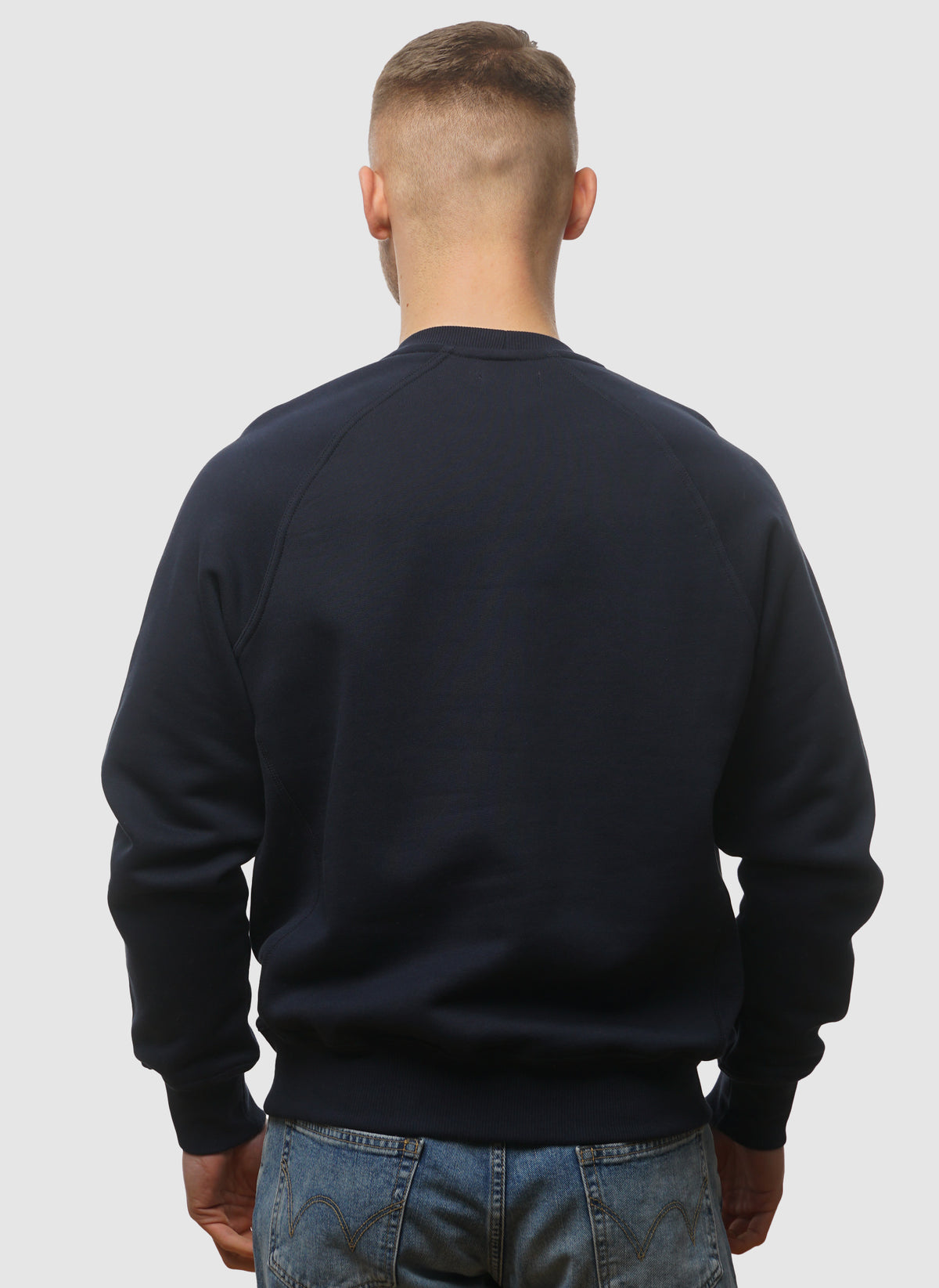 Logo Crew Neck Sweatshirt - Navy