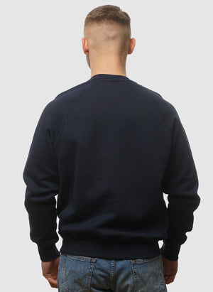 Logo Crew Neck Sweatshirt - Navy