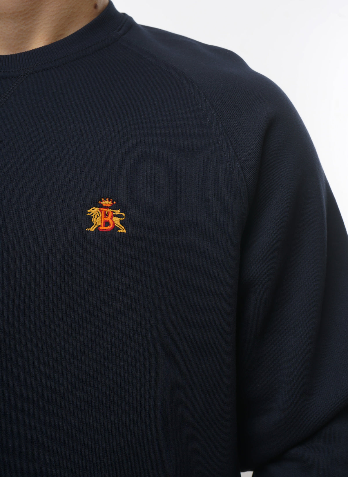 Logo Crew Neck Sweatshirt - Navy